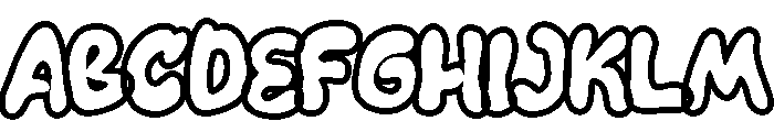 KookieKraze-Outline Font UPPERCASE