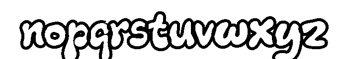 KookieKraze-Outline Font LOWERCASE