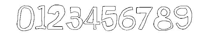 Korek Outline Font OTHER CHARS