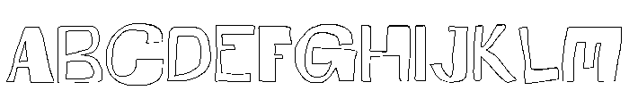 Korek Outline Font UPPERCASE