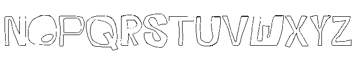 Korek Outline Font UPPERCASE