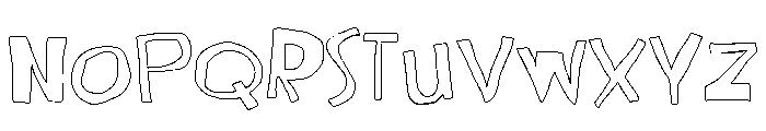 Korek Outline Font LOWERCASE