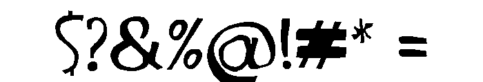 Korek Regular Font OTHER CHARS