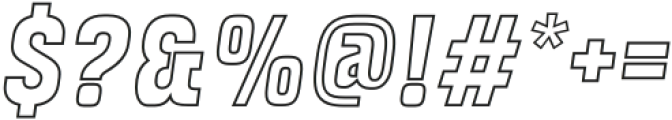 KOBA Outline Italic otf (400) Font OTHER CHARS