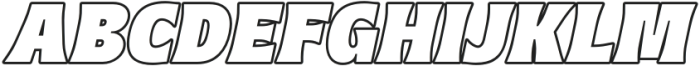 Kogah Italic Outline otf (400) Font UPPERCASE