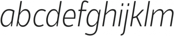 Kolage Extra Light Italic otf (200) Font LOWERCASE