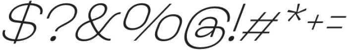 Kolbano Thin Italic otf (100) Font OTHER CHARS