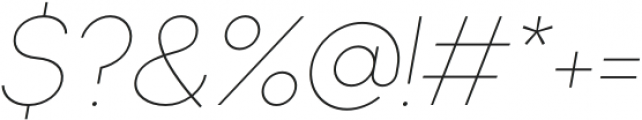 Kolka Thin Italic otf (100) Font OTHER CHARS