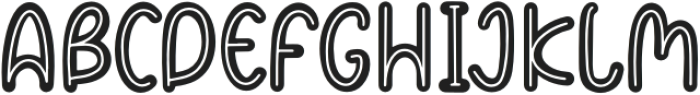 Komachi Wiggler Outline otf (400) Font UPPERCASE