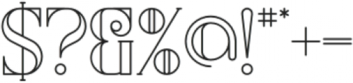 Kompot Outline Styled otf (400) Font OTHER CHARS