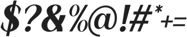 Korners Bold Italic otf (700) Font OTHER CHARS