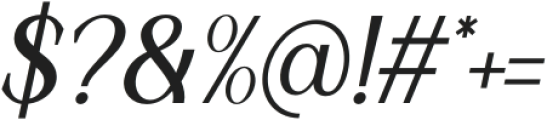 Korners Italic otf (400) Font OTHER CHARS