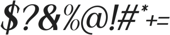 Korners Medium Italic otf (500) Font OTHER CHARS