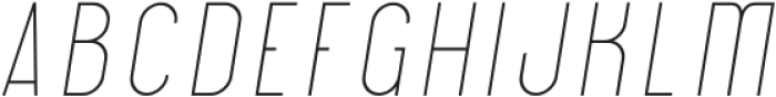 Korria ExtraLight Italic ttf (200) Font UPPERCASE