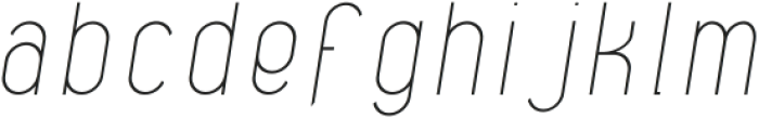 Korria ExtraLight Italic ttf (200) Font LOWERCASE