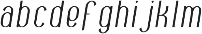 Korria Italic ttf (400) Font LOWERCASE