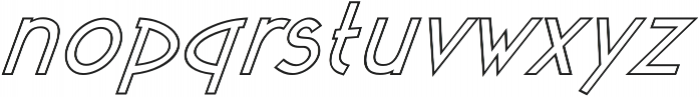 Kosmique Outline Bold Italic otf (700) Font LOWERCASE