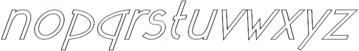 Kosmique Outline Regular Italic otf (400) Font LOWERCASE