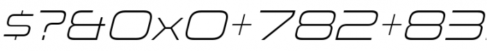 Korataki Extra Light Italic Font OTHER CHARS