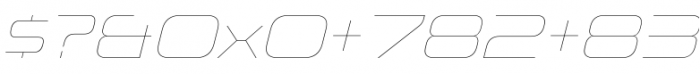 Korataki Ultralight Italic Font OTHER CHARS