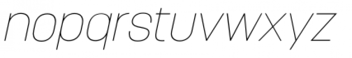 Korolev Italic Pro Thin Italic Font LOWERCASE