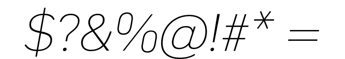 KoHo ExtraLight Italic Font OTHER CHARS