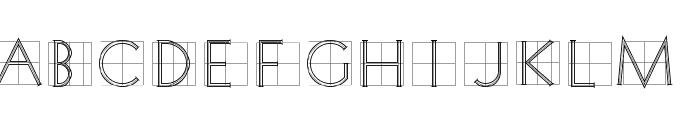 Koch Quadrat Font UPPERCASE