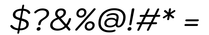 Kodchasan Italic Font OTHER CHARS