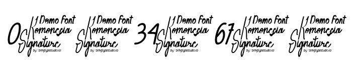 Komonesia Signature Slant Font OTHER CHARS