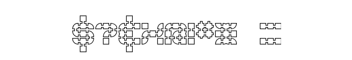 Konector O2 -BRK- Font OTHER CHARS