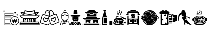 Korean Icons Font LOWERCASE