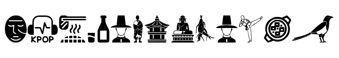 Korean Icons Font LOWERCASE