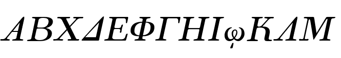 Korinthus Italic Font UPPERCASE