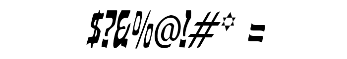 Kosher Thin Italic Font OTHER CHARS