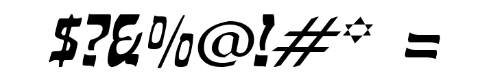 Kosher Wide Italic Font OTHER CHARS