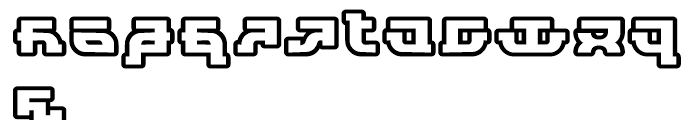 Kono Condensed Outline Font UPPERCASE