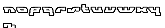 Kono Condensed Outline Font LOWERCASE
