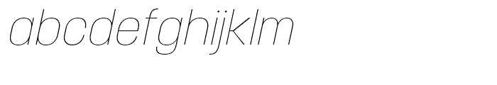 Korolev Thin Italic Font LOWERCASE