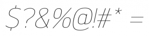 Kobern Thin Italic Font OTHER CHARS