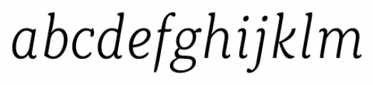 Kopius Light Italic Font LOWERCASE