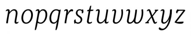 Kopius Light Italic Font LOWERCASE