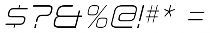 Korataki ExtraLight Italic Font OTHER CHARS