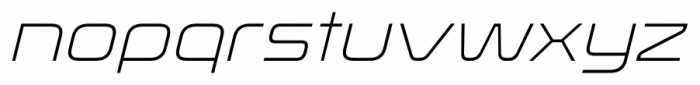 Korataki ExtraLight Italic Font LOWERCASE