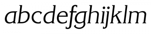Korinth Serial Light Italic Font LOWERCASE