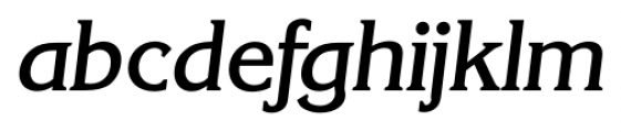Korinth Serial Medium Italic Font LOWERCASE
