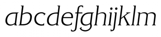 Korinth Serial Xlight Italic Font LOWERCASE