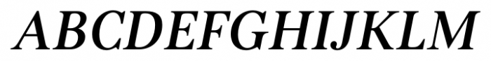 Kostic Serif Medium Italic Font UPPERCASE