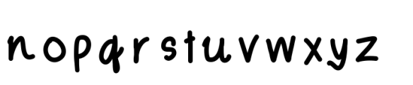 Koala Brush Font LOWERCASE