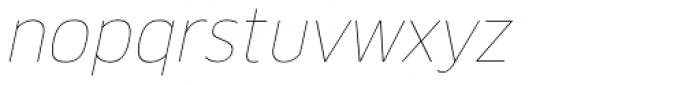 Kobern Thin Italic Font LOWERCASE