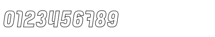 Kobra Italic Outline Font OTHER CHARS